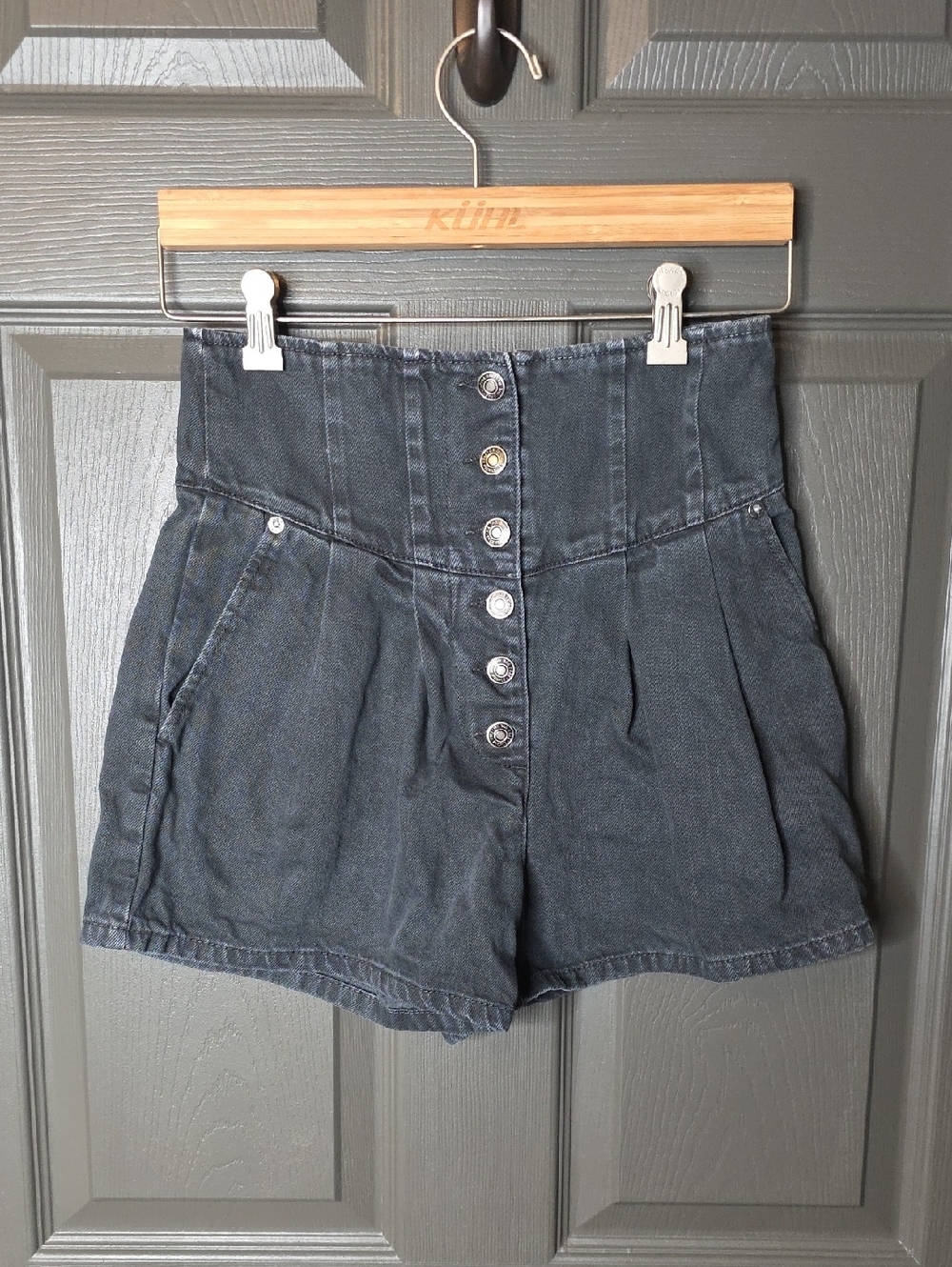 We The Free High-Waist Button-Front Shorts Sz 26